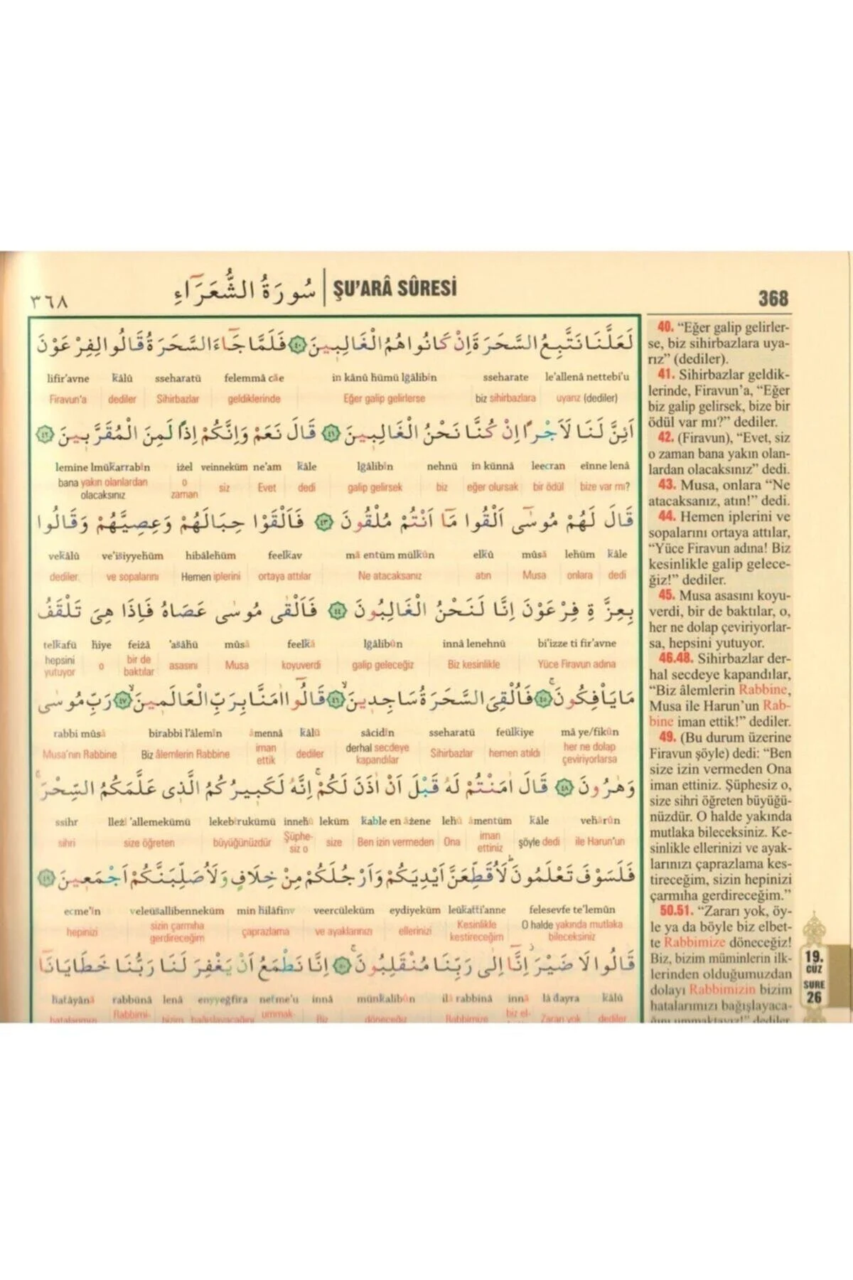 Kuranı Kerim Ve Meali, Satırarası Türkçe Okunuş Ve Kelime Meal, Ü