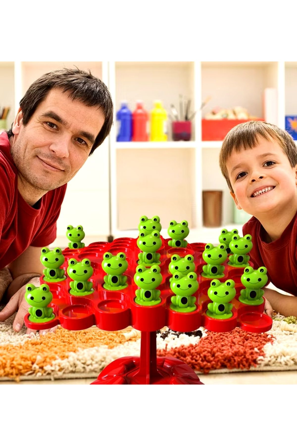 Kurbağa Denge Ebeveyn ve Çocuk Etkileşimi Oyunu Eğitici Oyuncak K