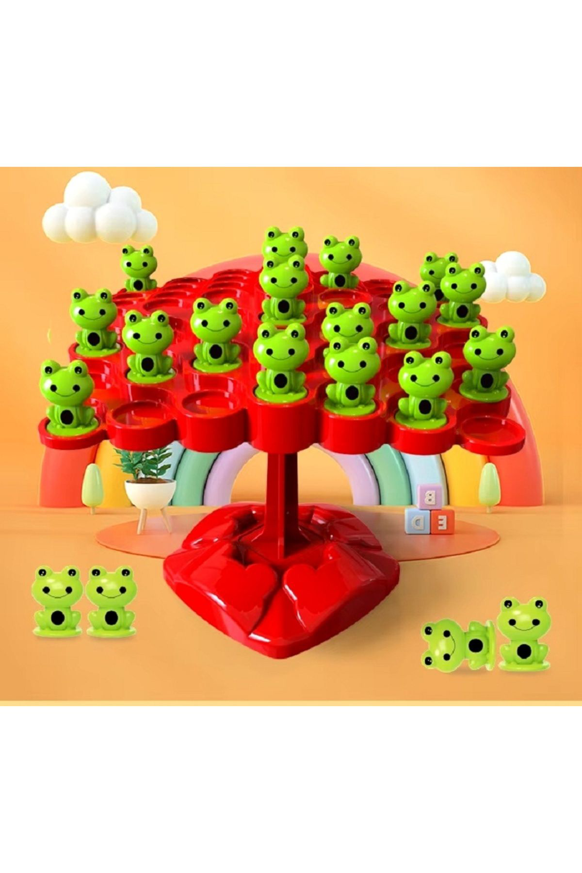 Kurbağa Denge Ebeveyn ve Çocuk Etkileşimi Oyunu Eğitici Oyuncak K