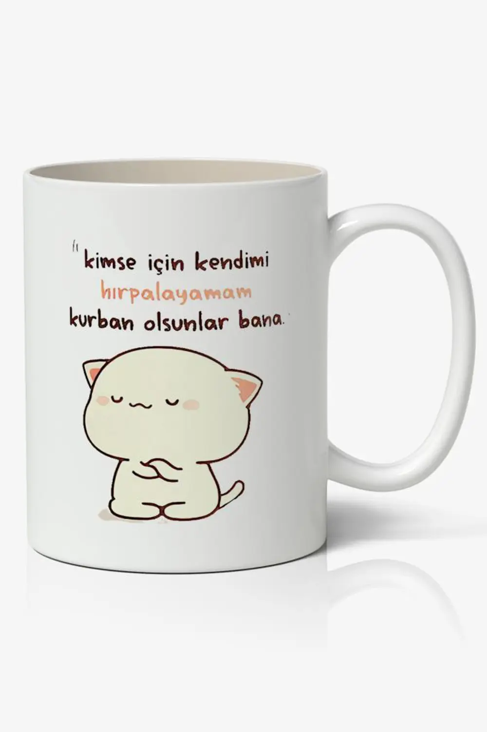 kurban olsunlar bana Yazılı Baskılı Kupa Bardak - Baskılı Kahve K