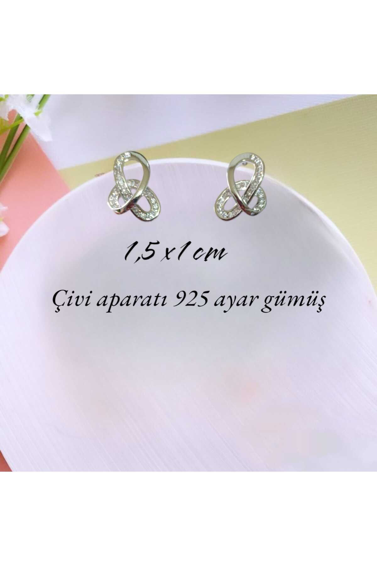 Dodemert Home Kurdela 925 Ayar Gümüş Zirkon Taşli Küpe