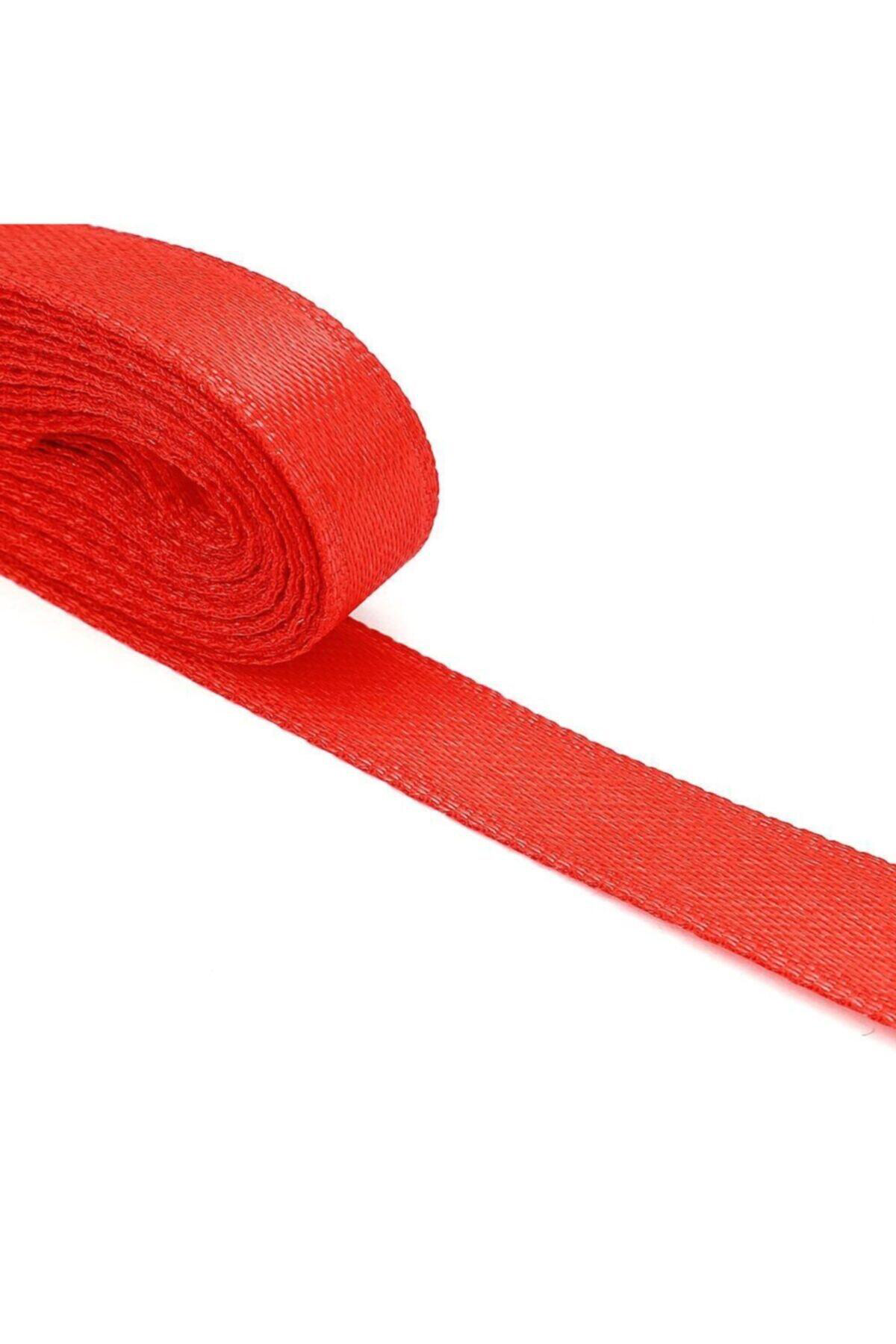 Tuhafiyecimiz Kurdele Çift Taraflı 1Cm Eninde 10Mt Top Kırmızı