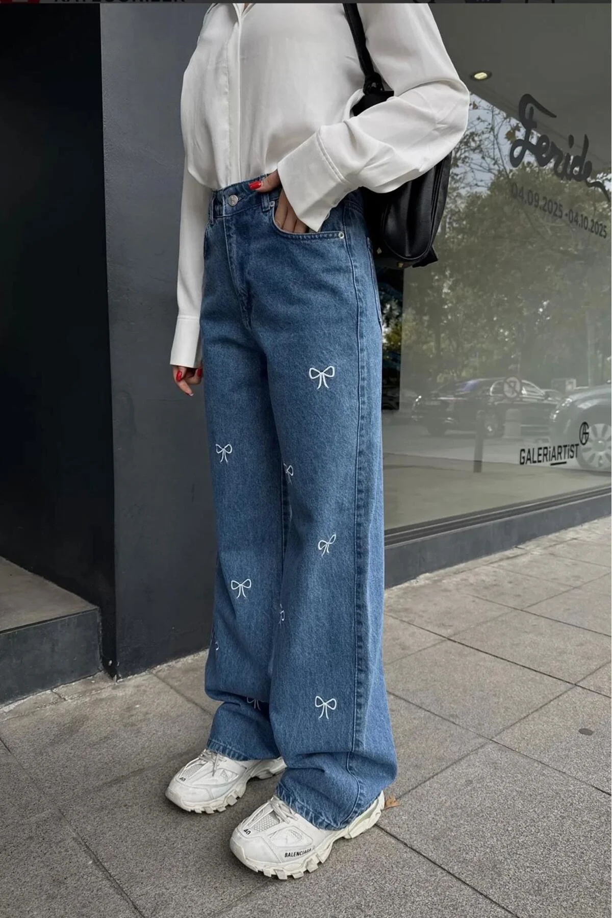 KURDELE NAKIŞLI BAGGY JEAN