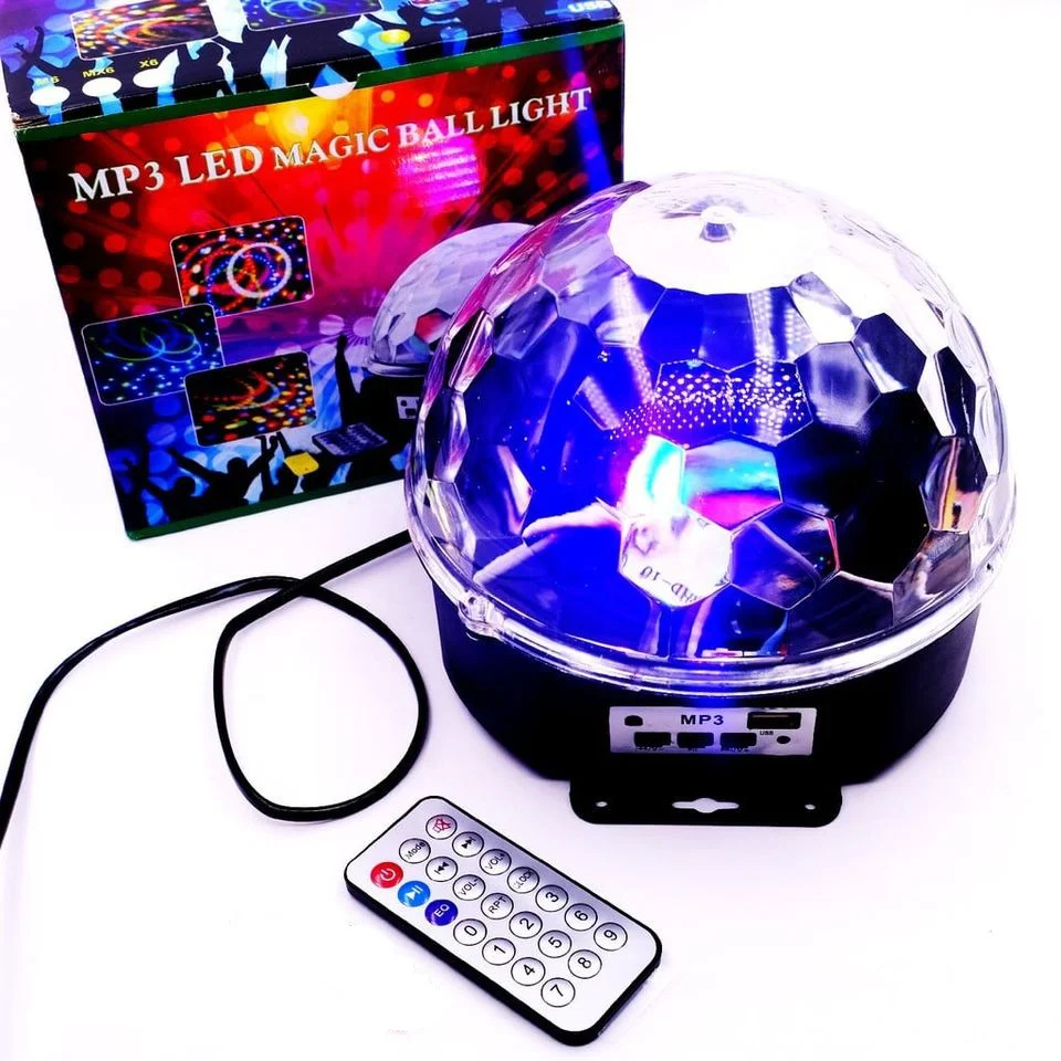 Küre Disko Topu Müzik Çalar Renkli Lazer Işıklı Bluetooth