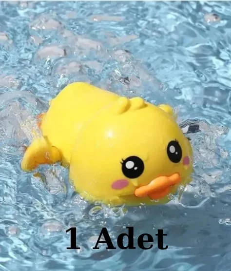 Kurmalı 1 Adet Yüzen Ördek Banyo Oyuncağı