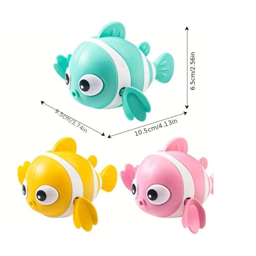 Kurmalı Balık Bebek Banyo Oyuncağı Renkli Yüzen Balık,Motor Becer Kurmalı Balık Bebek Banyo Oyuncağı Renkli Yüzen Balık,Motor Becer