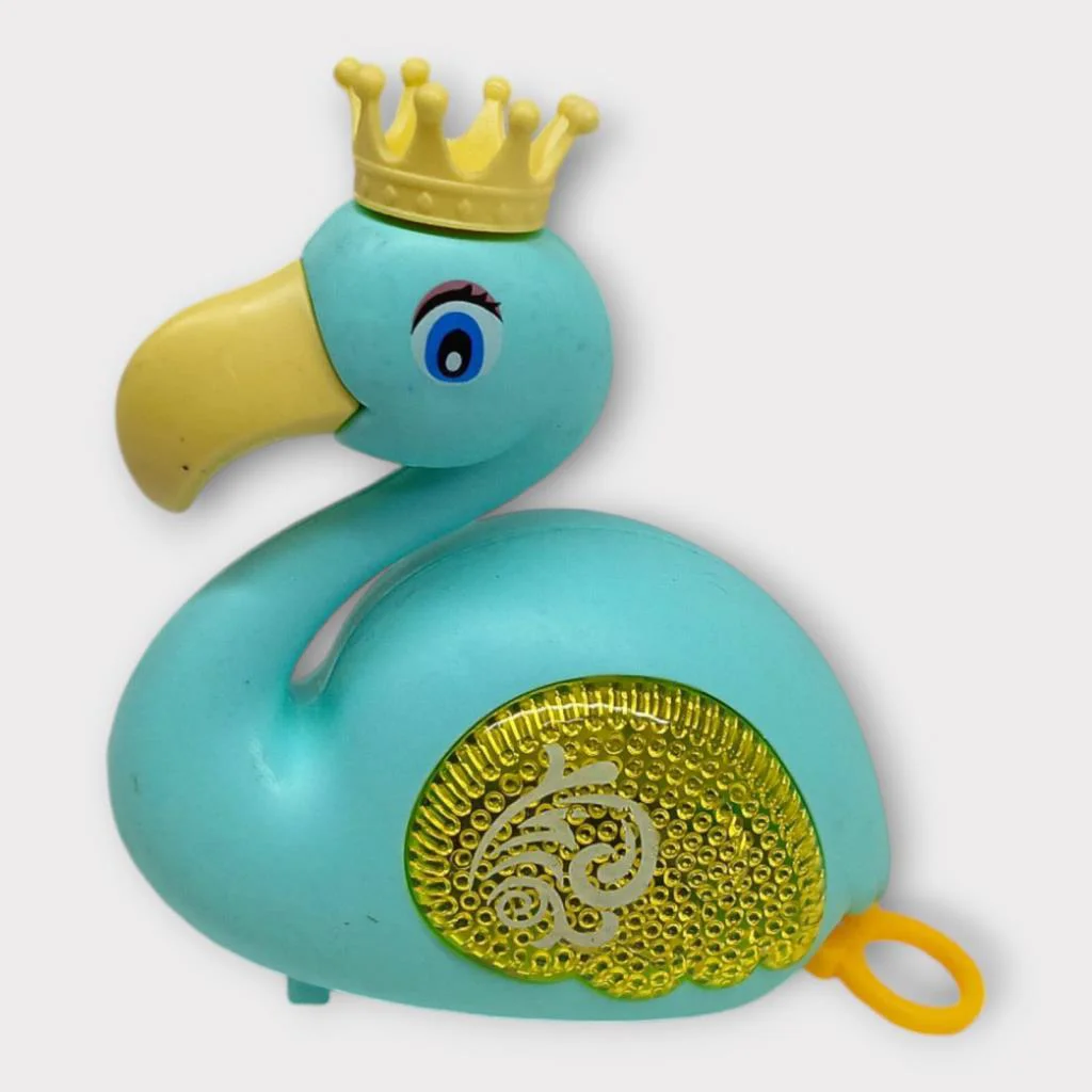Kurmalı Işıklı Sevimli Flamingo - Yeşil - 1 ADET