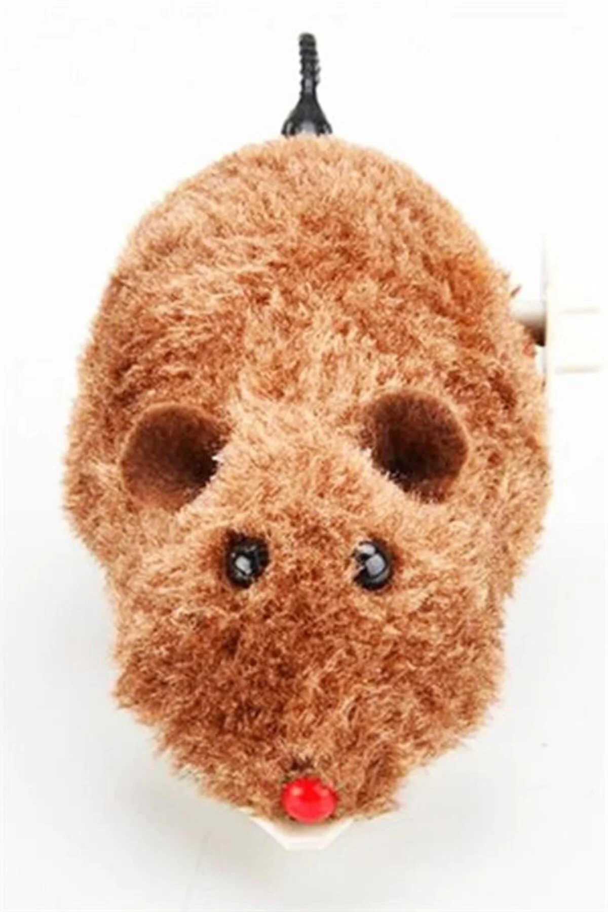 Kurmalı Kedi Eğitim Oyuncağı Tüylü Peluş Fare Yakalama İnteraktif