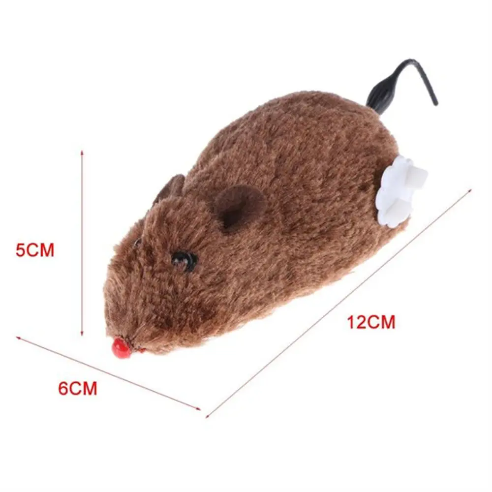 Kurmalı Kedi Eğitim Oyuncağı Tüylü Peluş Fare Yakalama İnteraktif