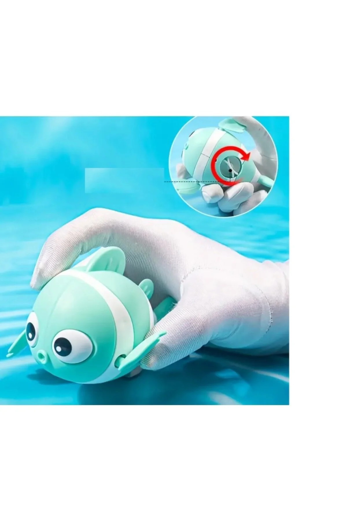 Kurmalı Yüzen Balık Banyo Oyuncağı | Su İçinde Hareket Eden Bebek