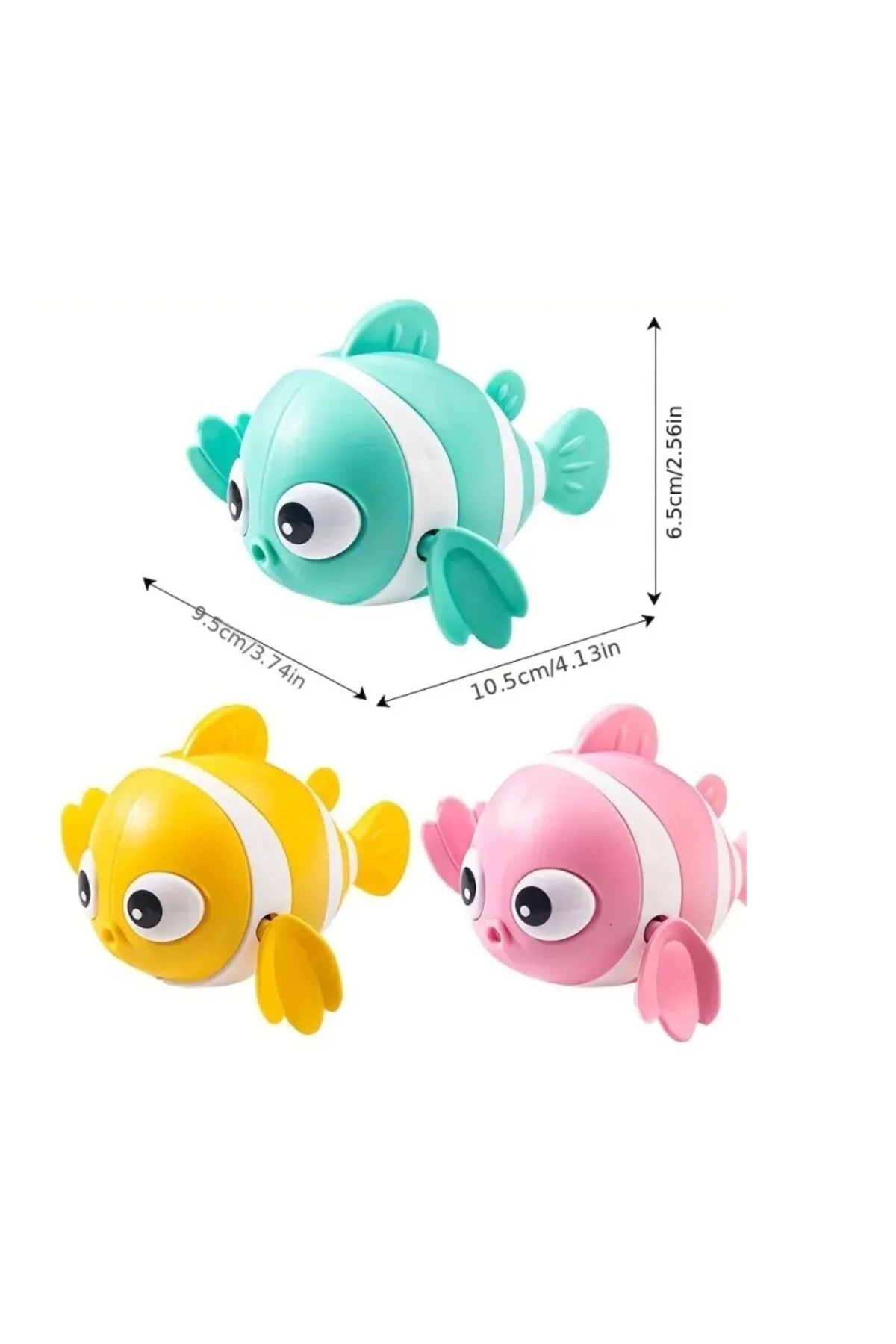 Kurmalı Yüzen Balık Banyo Oyuncağı | Su İçinde Hareket Eden Bebek