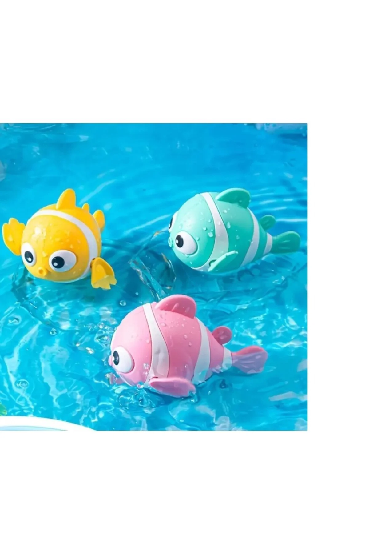 Kurmalı Yüzen Balık Banyo Oyuncağı | Su İçinde Hareket Eden Bebek