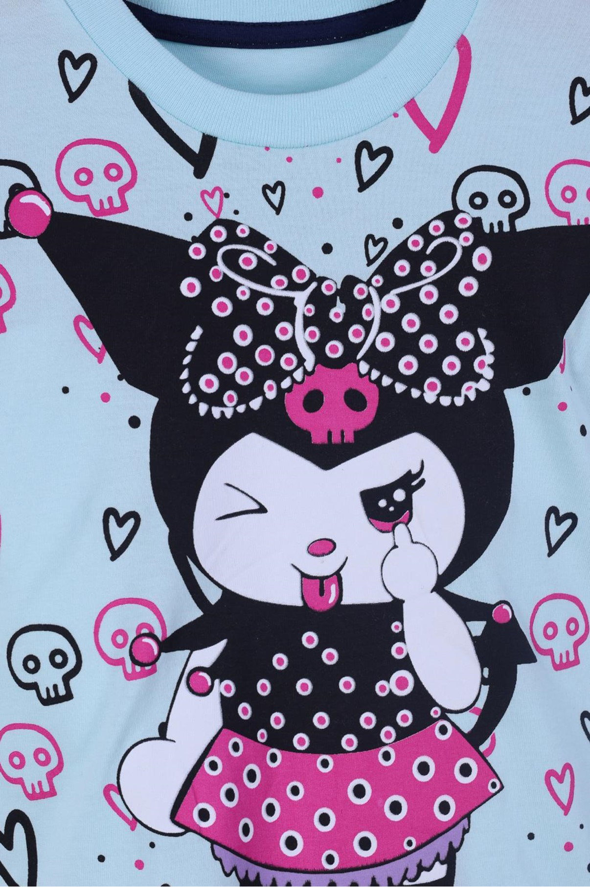 Kuromi Baskılı Kız Çocuk Şortlu Takım 3/6 yaş