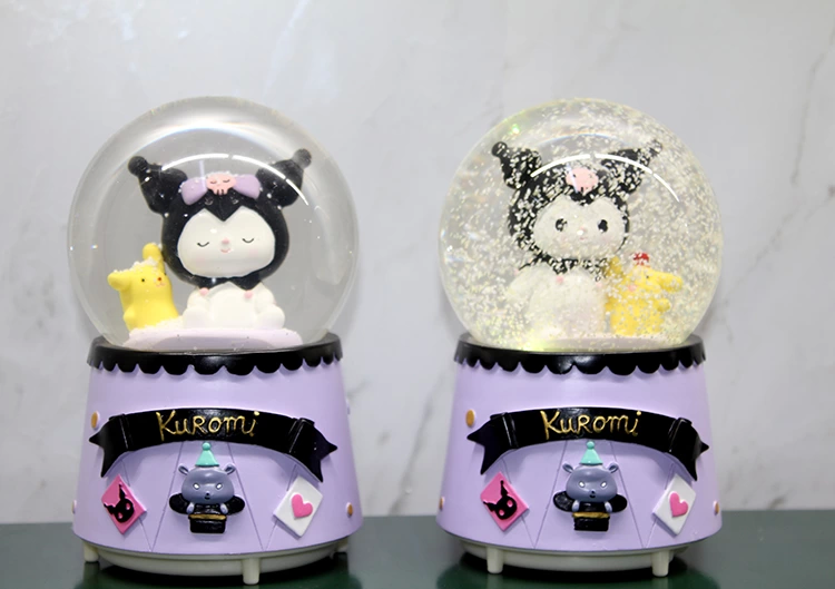 Just Cheap Store Kuromi İçi Dönmeli Püskürtmeli İşikli Müzikli Kar Küresi Büyük Bo