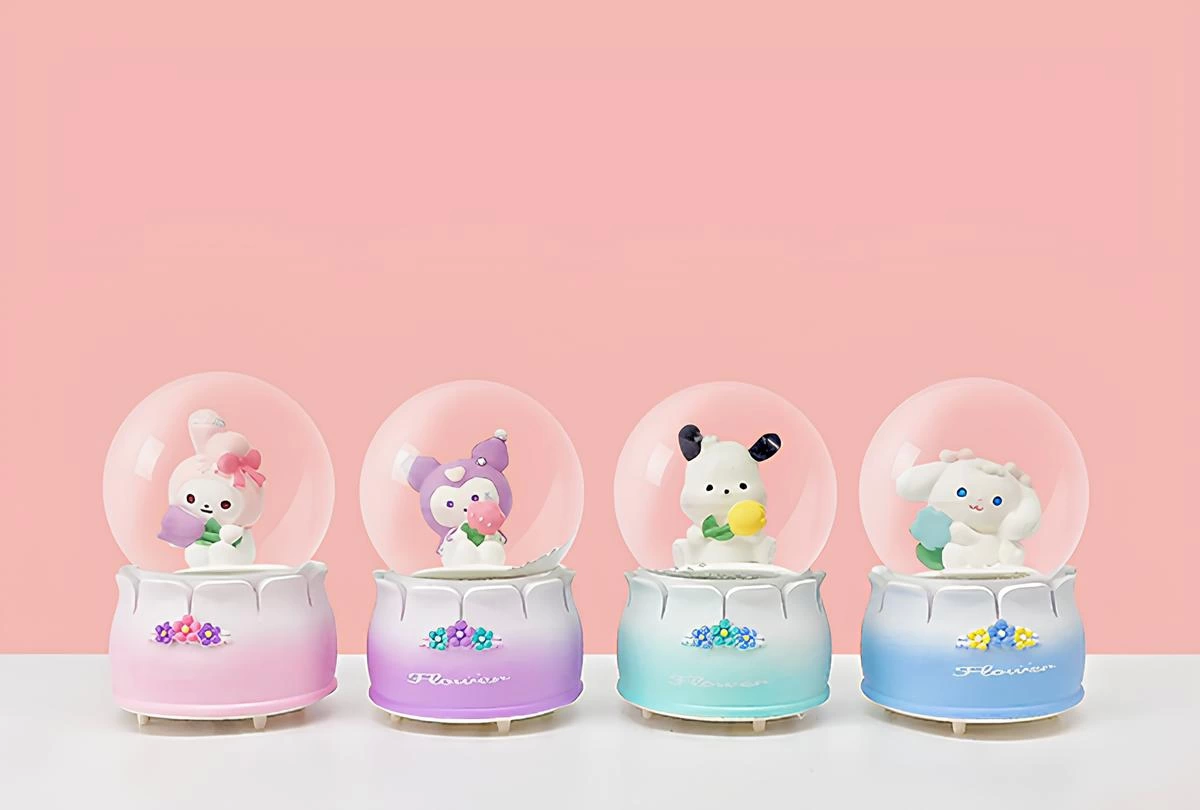 Just Cheap Store Kuromi İşikli Kar Küresi 9 Cm Alk3398