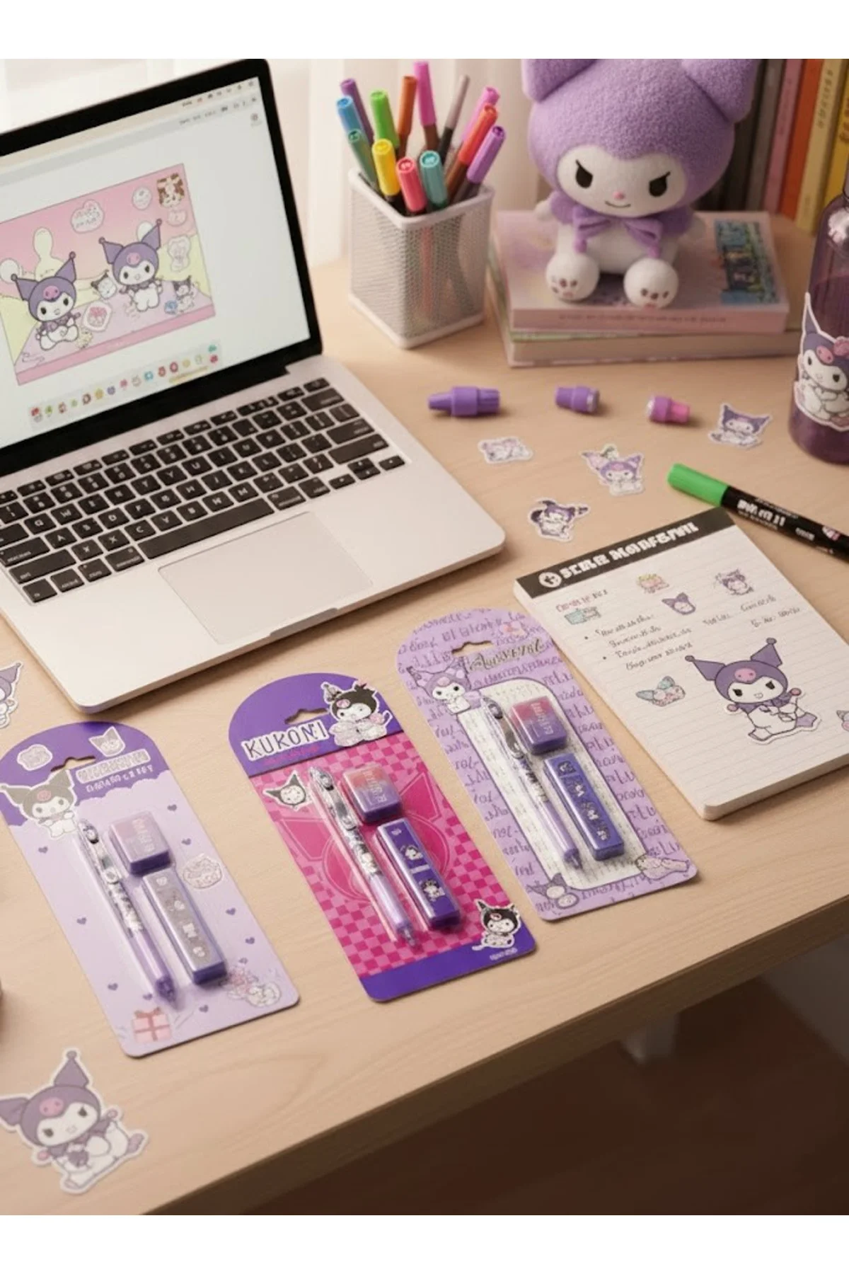 Kuromi Kalem Silgi 0.7 Uç Set
