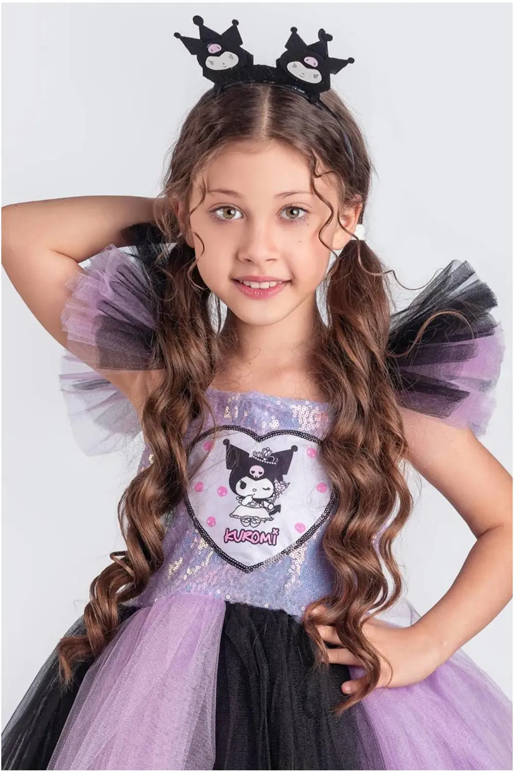 Kuromi Kostümü Kız Çocuk Abiye Elbisesi Doğum Günü Parti Elbisesi