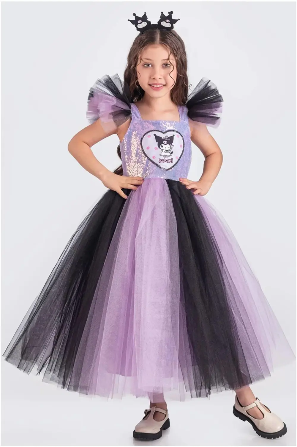 Kuromi Kostümü Kız Çocuk Abiye Elbisesi Doğum Günü Parti Elbisesi