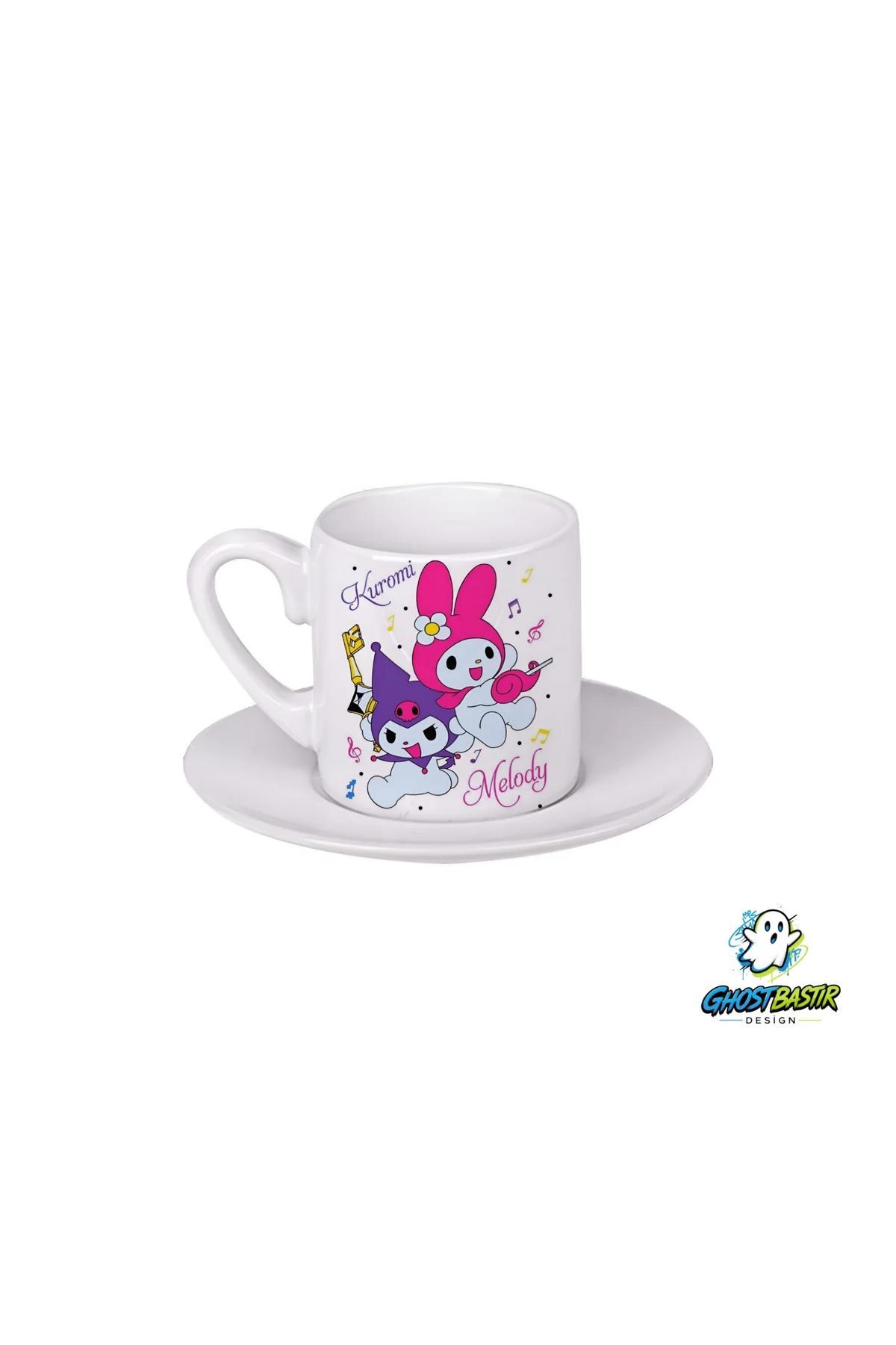 Kuromi ve Melody Türk Kahvesi Fincanı 0146 Kuromi ve Melody Türk Kahvesi Fincanı 0146