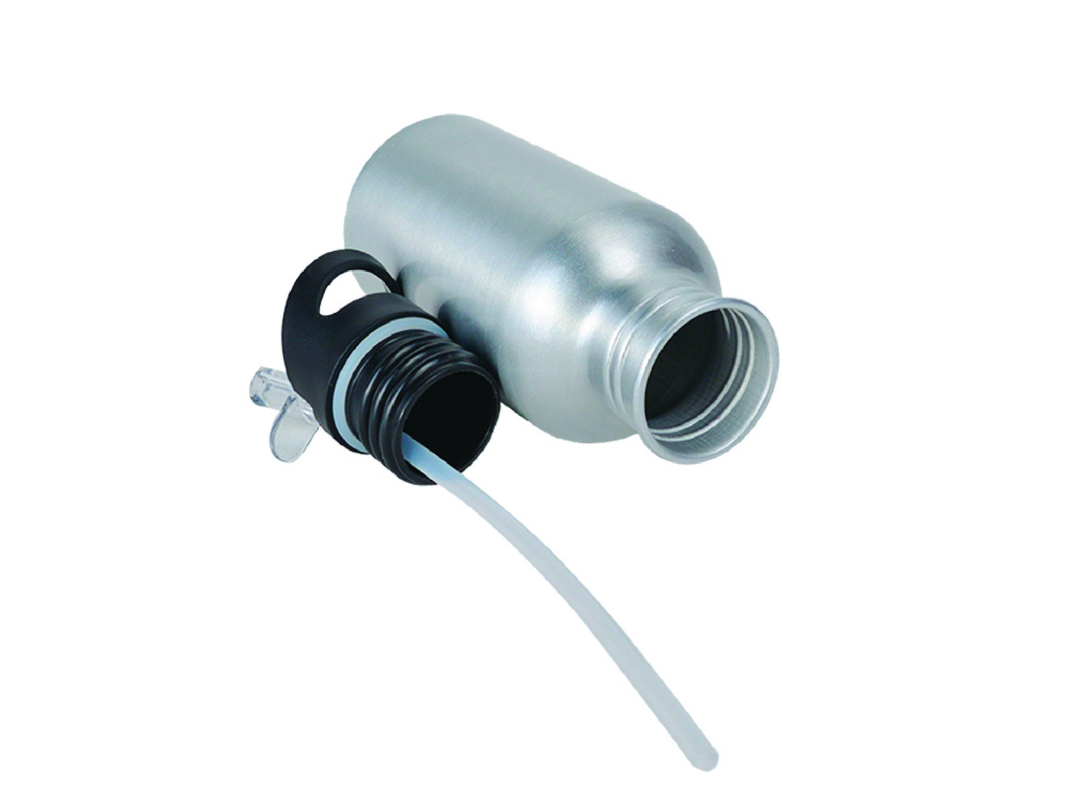 Kuromiii Baskılı Pipetli Kancalı Metal Suluk 600ml. BEYAZ