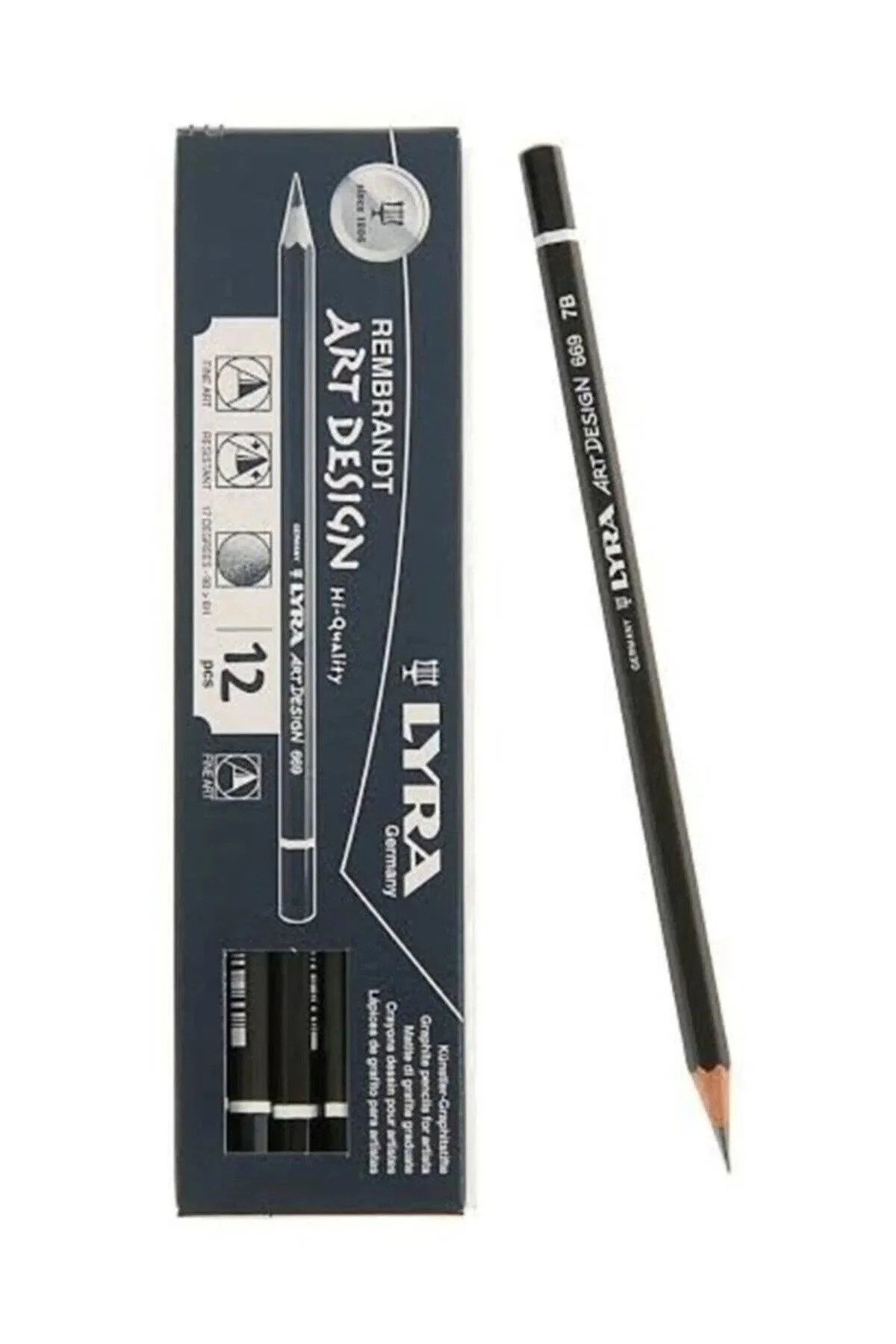 Kurşun Kalem Rembrandt Art Design 7b Dereceli Çizim Kalemi (12 Lİ PAKET)