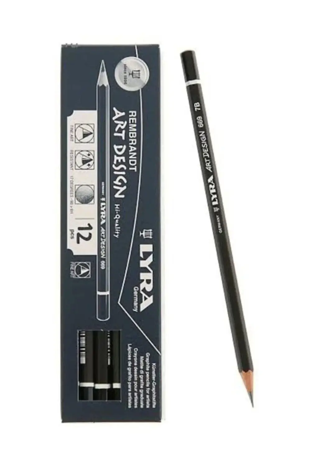 Kurşun Kalem Rembrandt Art Design 7b Dereceli Çizim Kalemi (12 Lİ