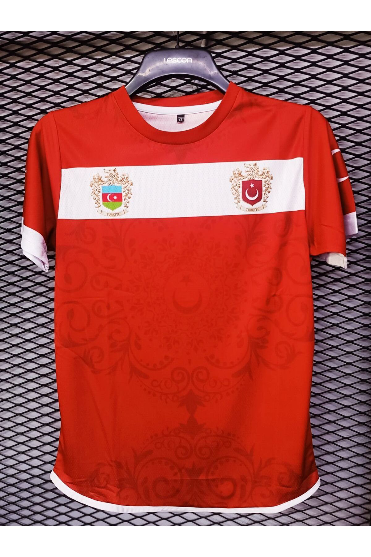 Sportech Kurt Motifli Türkiye-Azerbaycan Forması Tek Üst K0173 (Tek Kelime Sportech Kurt Motifli Türkiye-Azerbaycan Forması Tek Üst K0173 (Tek Kelime