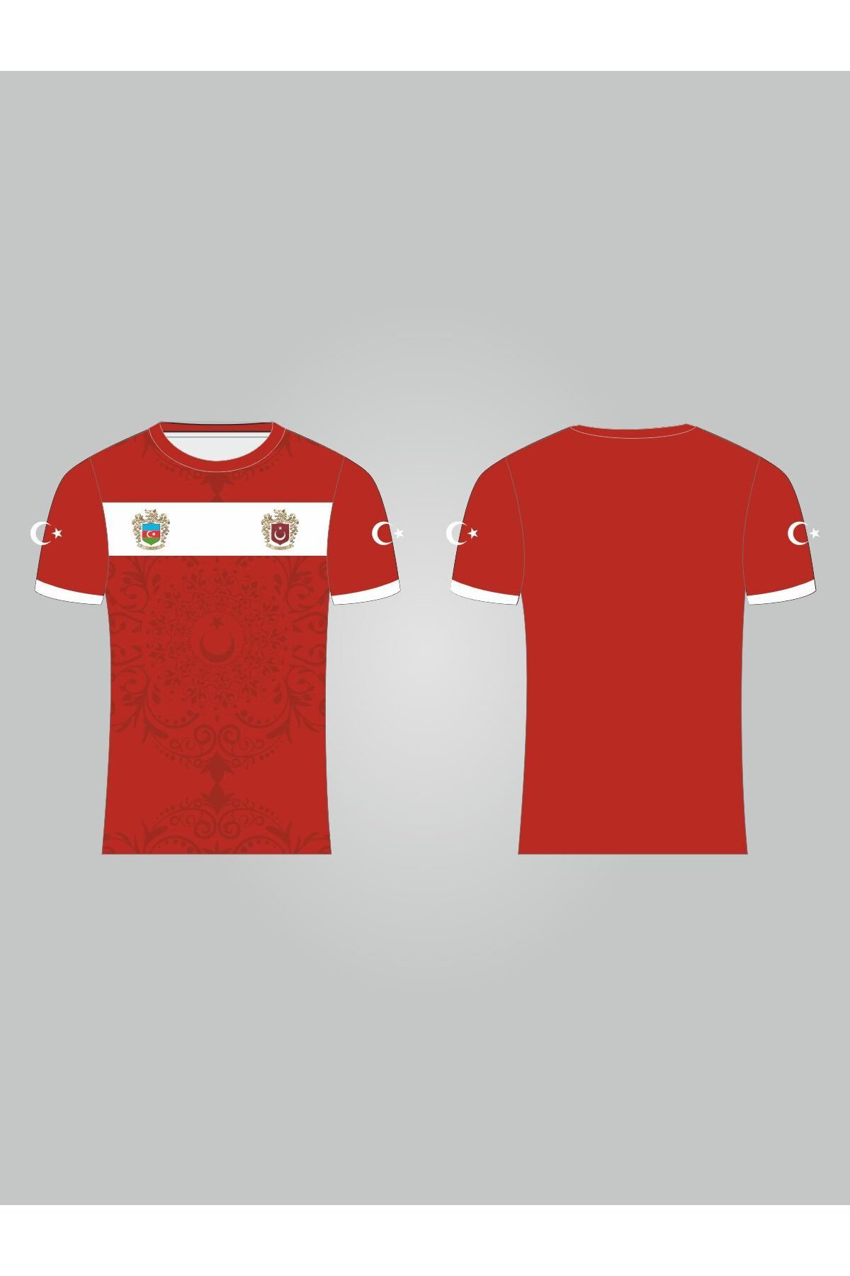 Sportech Kurt Motifli Türkiye-Azerbaycan Forması Tek Üst K0173 (Tek Kelime Sportech Kurt Motifli Türkiye-Azerbaycan Forması Tek Üst K0173 (Tek Kelime