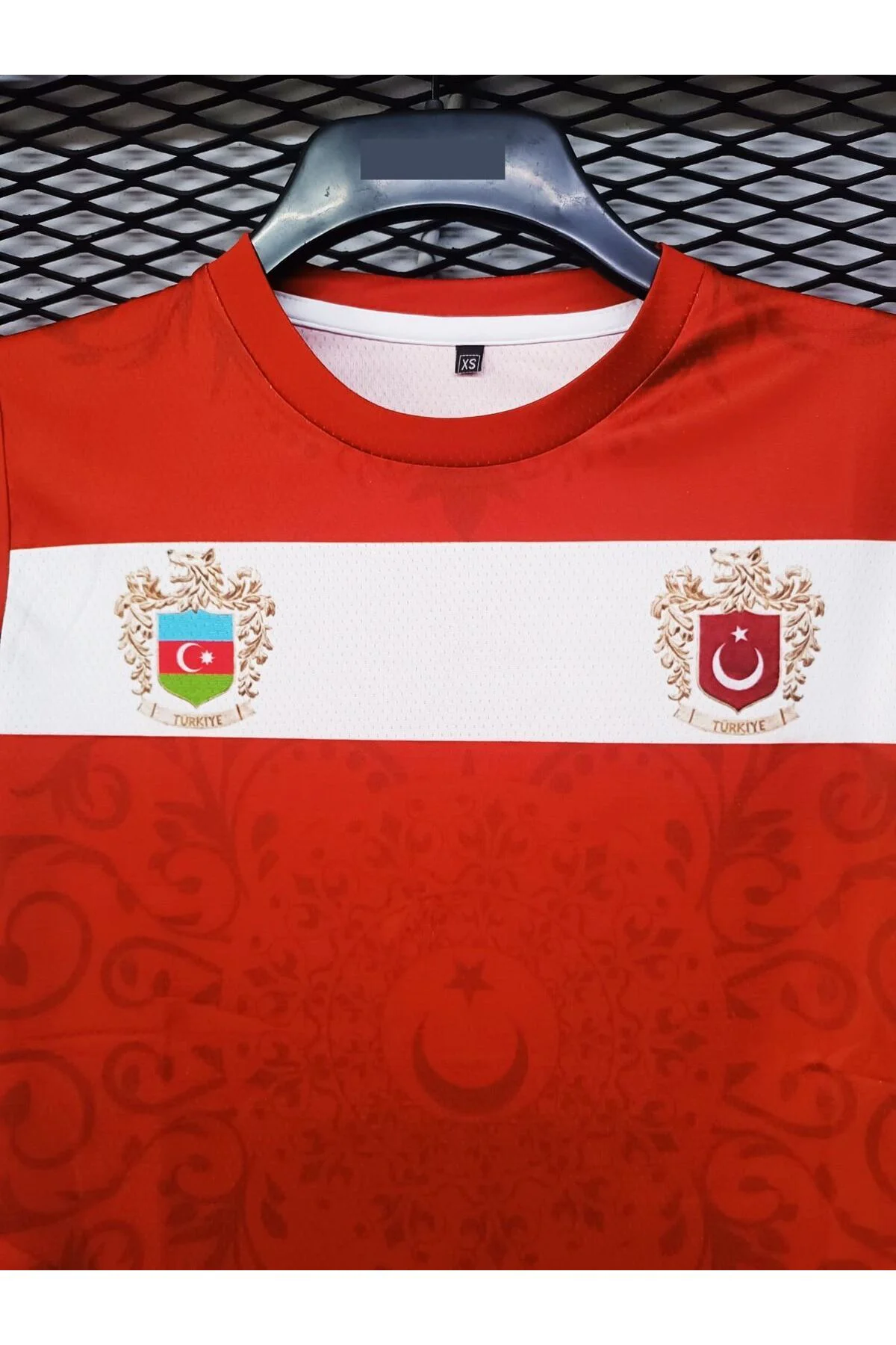 Kurt Motifli Türkiye-Azerbaycan Forması TEK ÜST K0173 (Tek Kelime