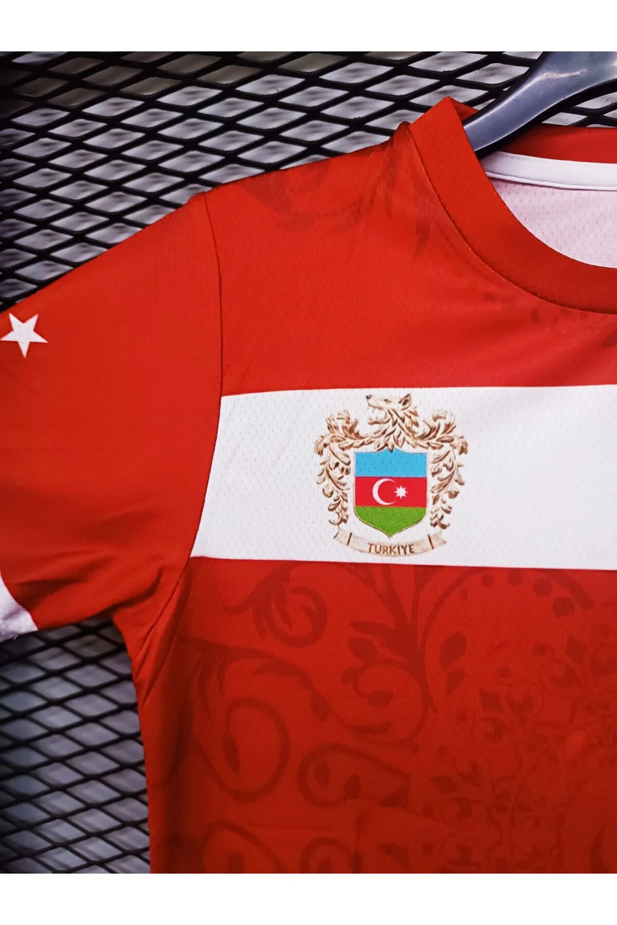 Kurt Motifli Türkiye-Azerbaycan Forması TEK ÜST K0173 (Tek Kelime