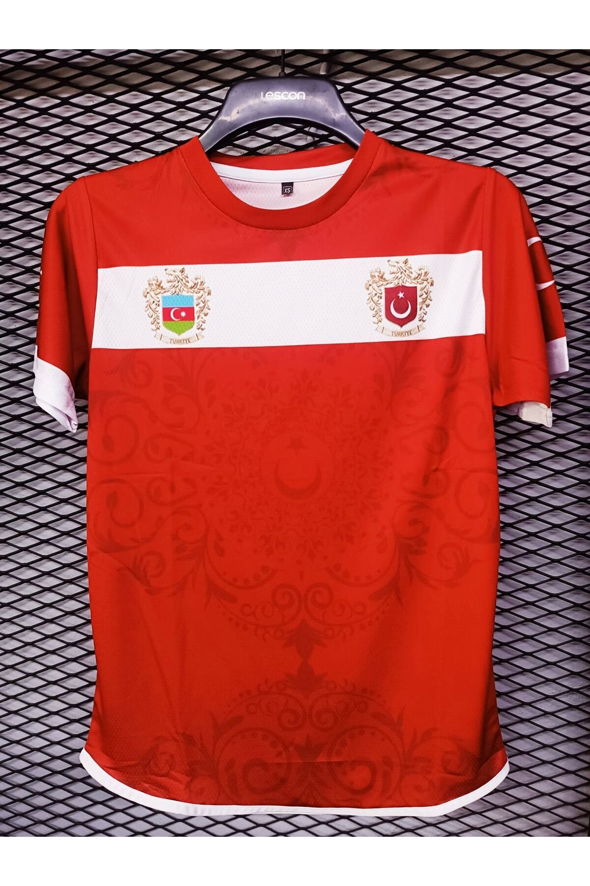 Sportech Kurt Motifli Yeni Nesil Türkiye-Azerbaycan Forma Takımı K0169 (Te