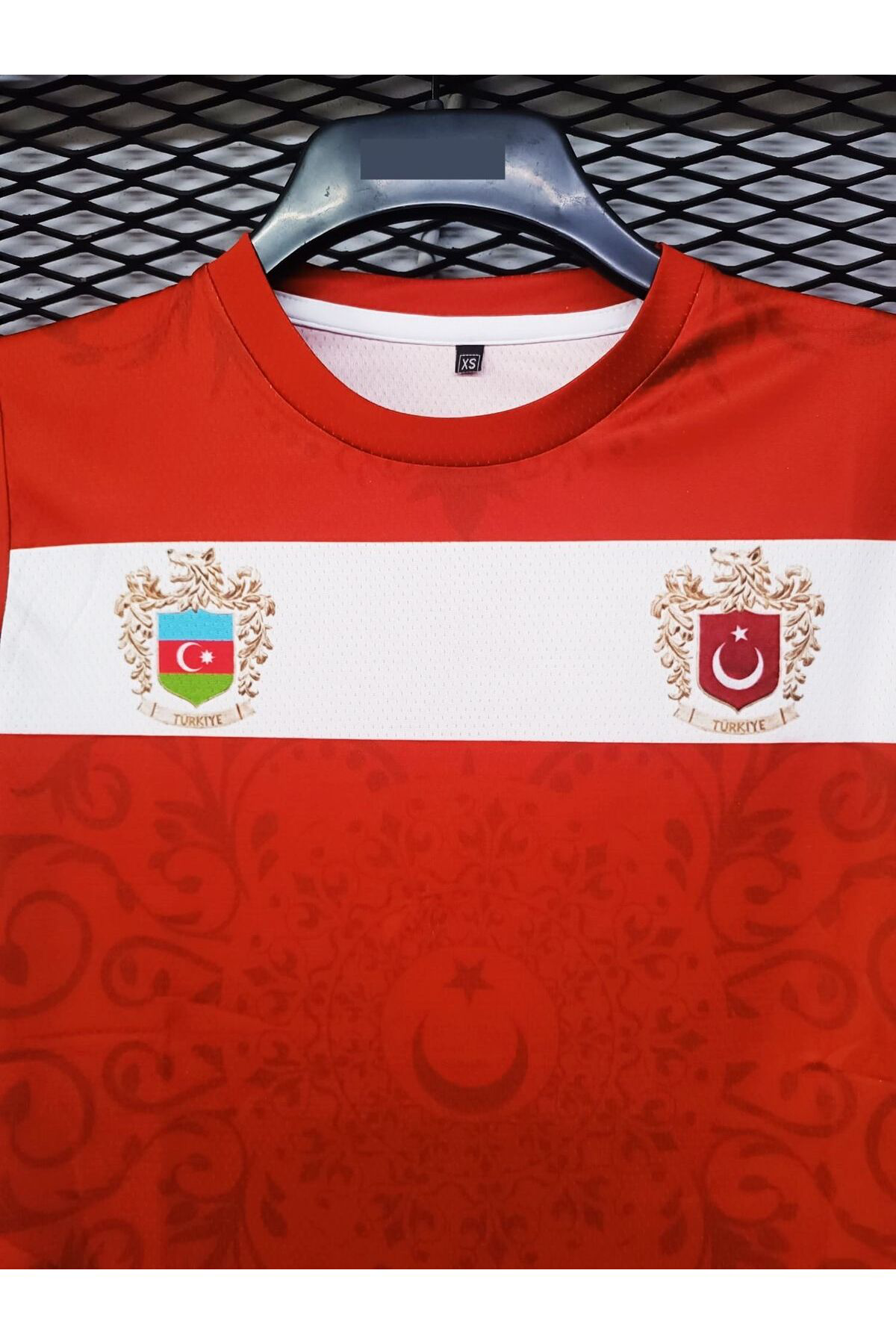 Sportech Kurt Motifli Yeni Nesil Türkiye-Azerbaycan Forma Takımı K0169 (Te