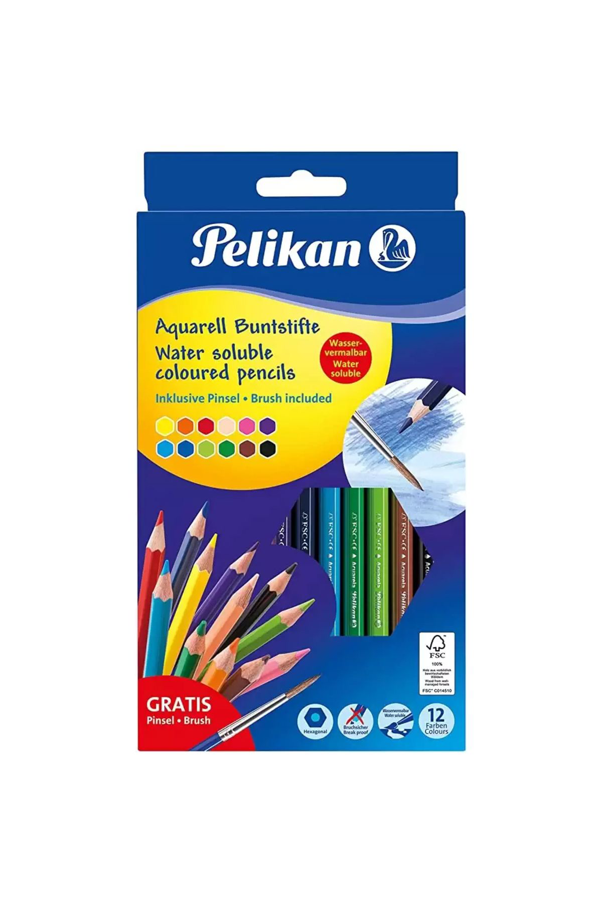 Pelikan Kuru Boya Aquarell 12 Li 700672