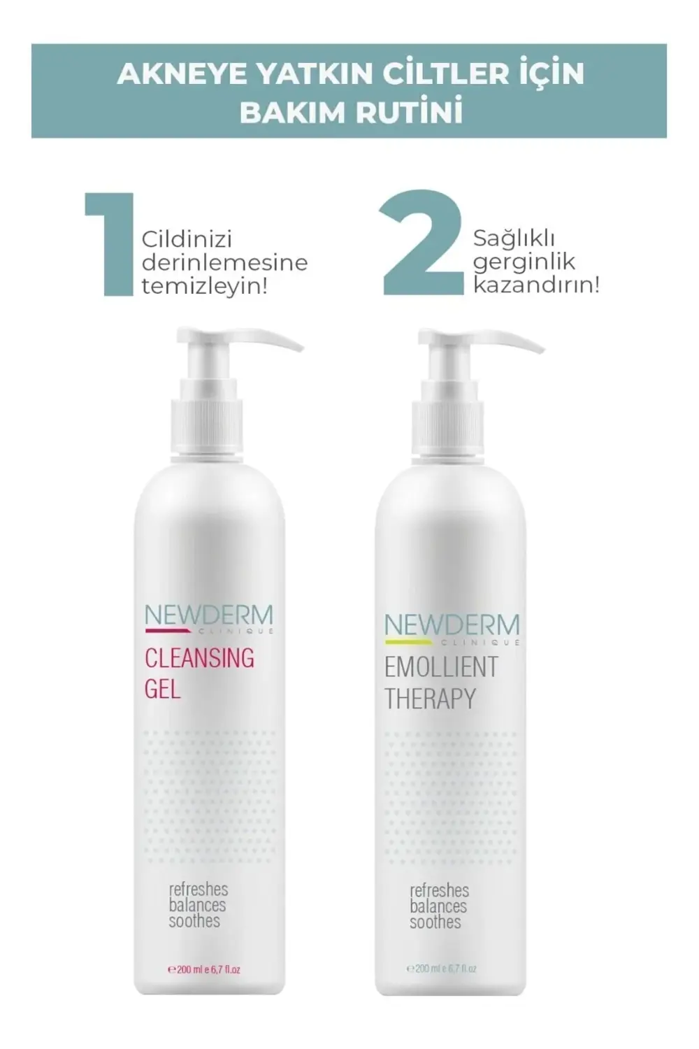 Kuru Ciltler Ve Yağlı, Akneye Eğimli Ciltler Için Nemlendirici Em