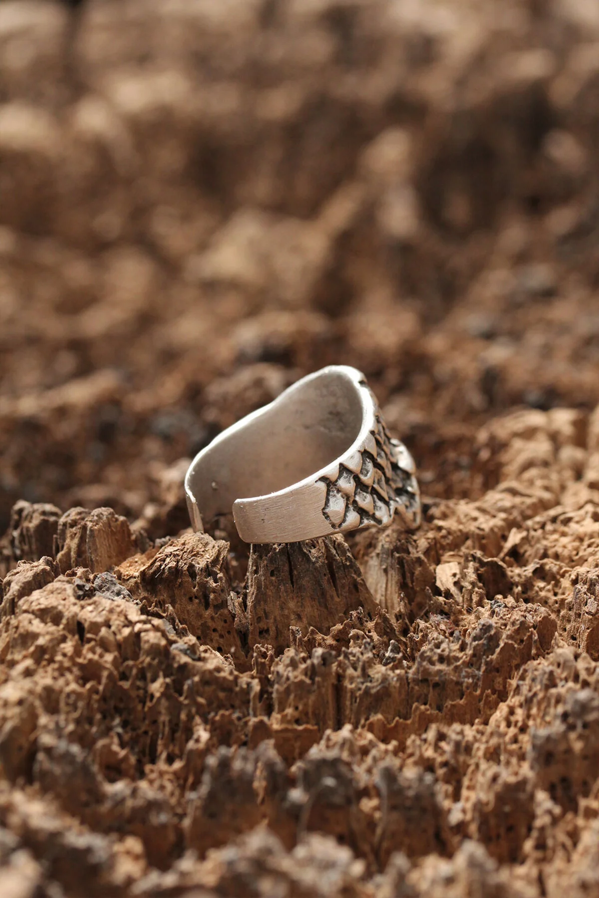 Kuru Kafa Desen Ayarlanabilir Yüzük - Lisinya