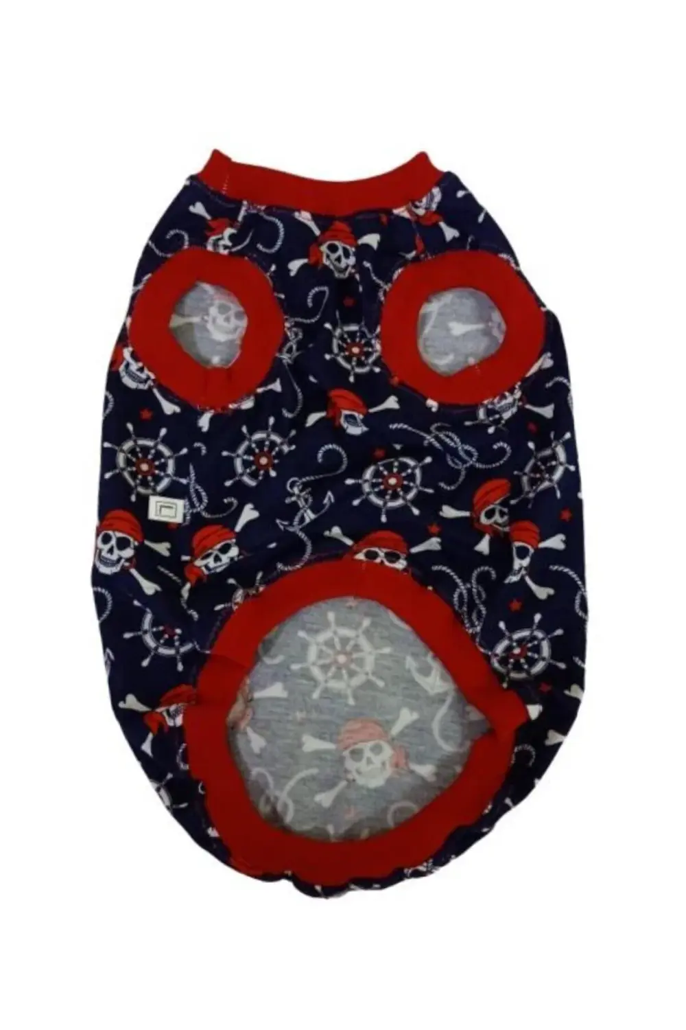 Kuru Kafa Desenli İskelet Denizci Temalı Kedi Köpek Kıyafeti Elbi