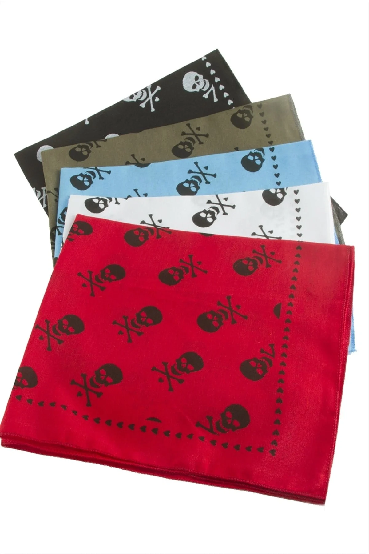 Kuru Kafa Desenli Keten Bandana 50*50