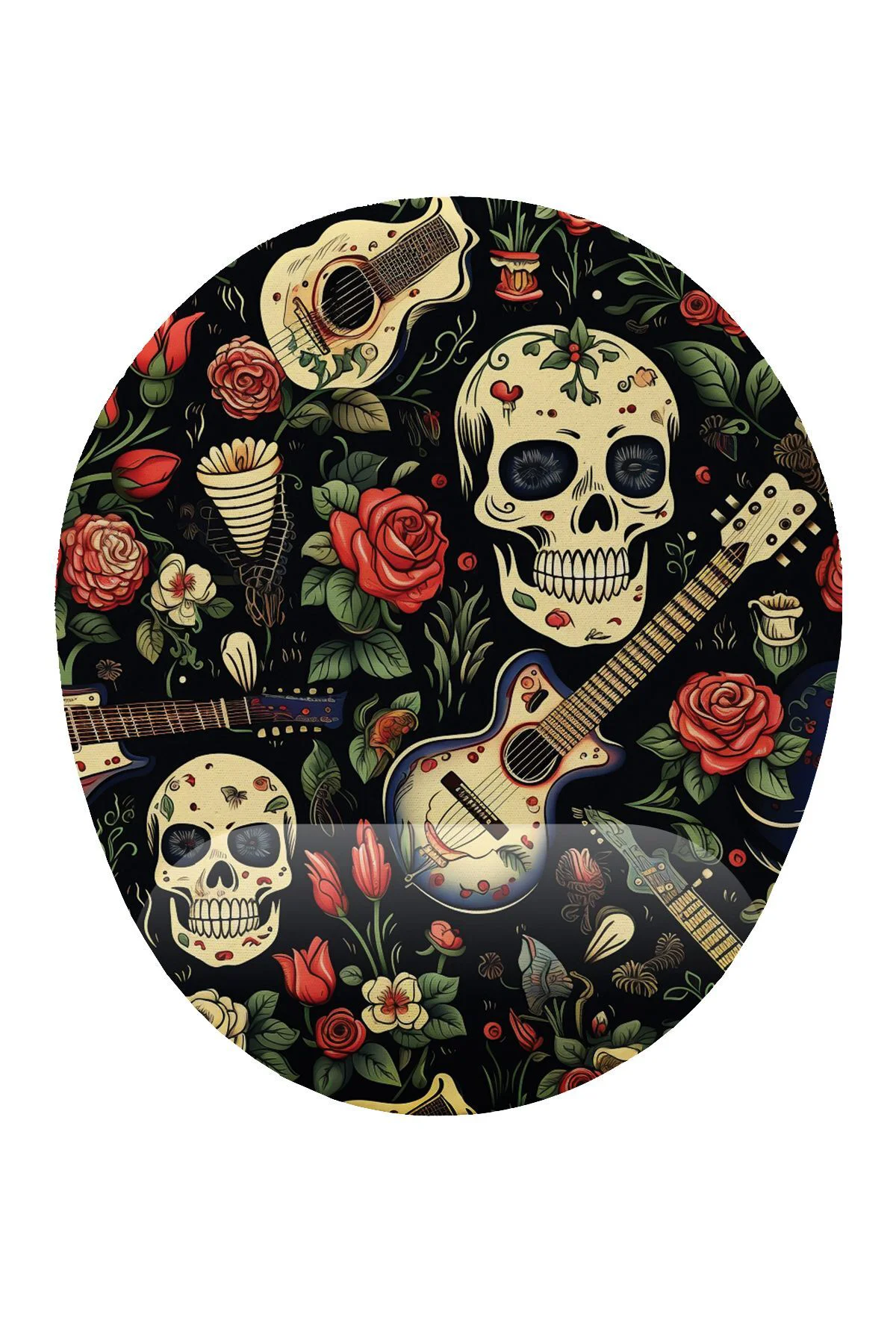 Kuru Kafa Gitar Bilek Destekli Mouse Pad Ergonomik Kaymaz Taban Mousepad Fare Altlığı