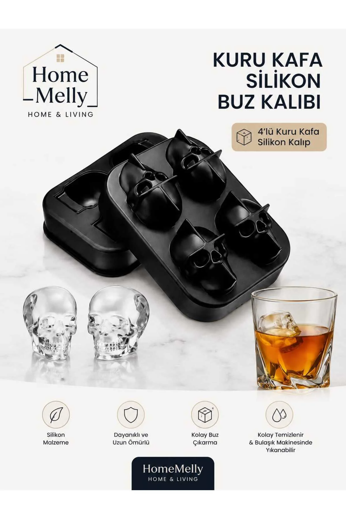Kuru Kafa Model Buzluk Kalıbı - Silikon Buz Kalıbı Fiyatı, Yorumları ve Özellikleri
