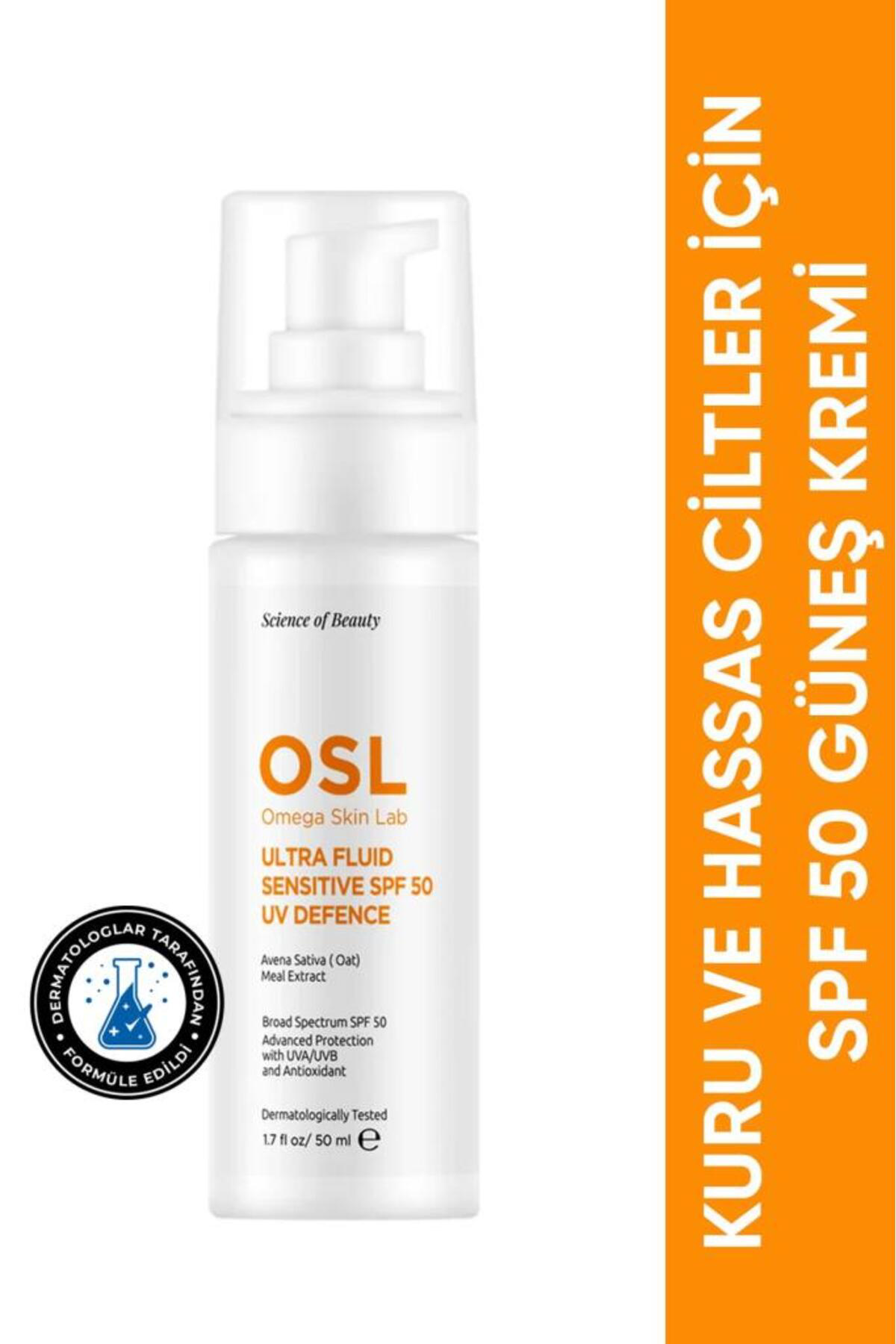 Osl Omega Skin Lab Kuru Ve Hassas Ciltler İçin Spf 50 Güneş Kremi - Ultrafluid Sensi