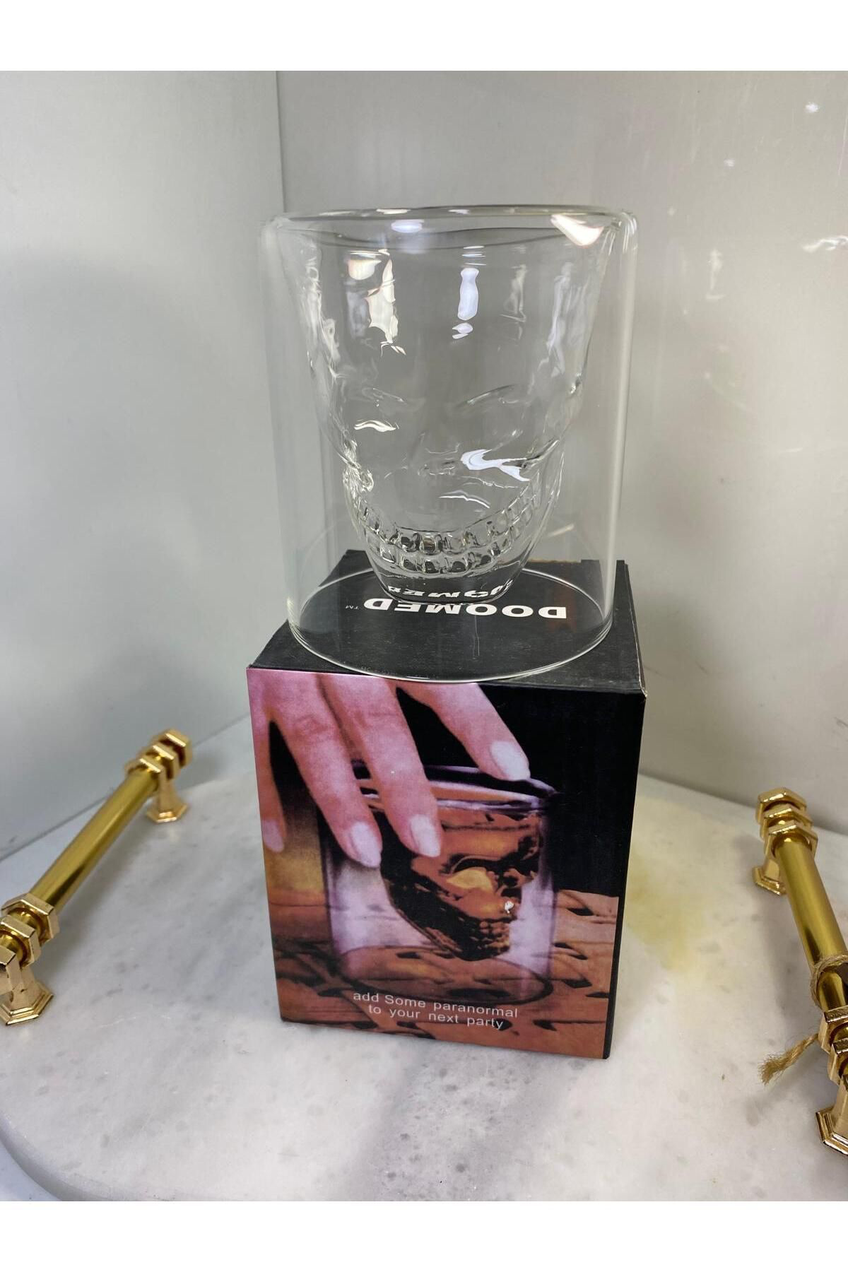 Elif Aksesuar Kurukafa Cam Bardak