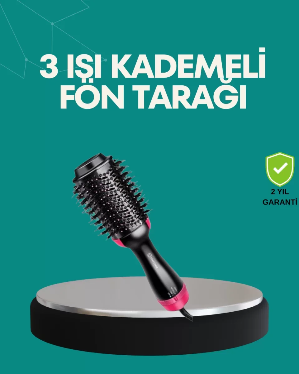 Kurutmalı Saç Şekillendirici Fönlü Fırça 1200 Watt Güç - Lisinya