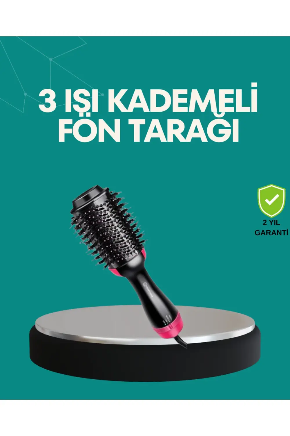 Kurutmalı Saç Şekillendirici Fönlü Fırça 1200 Watt Güç