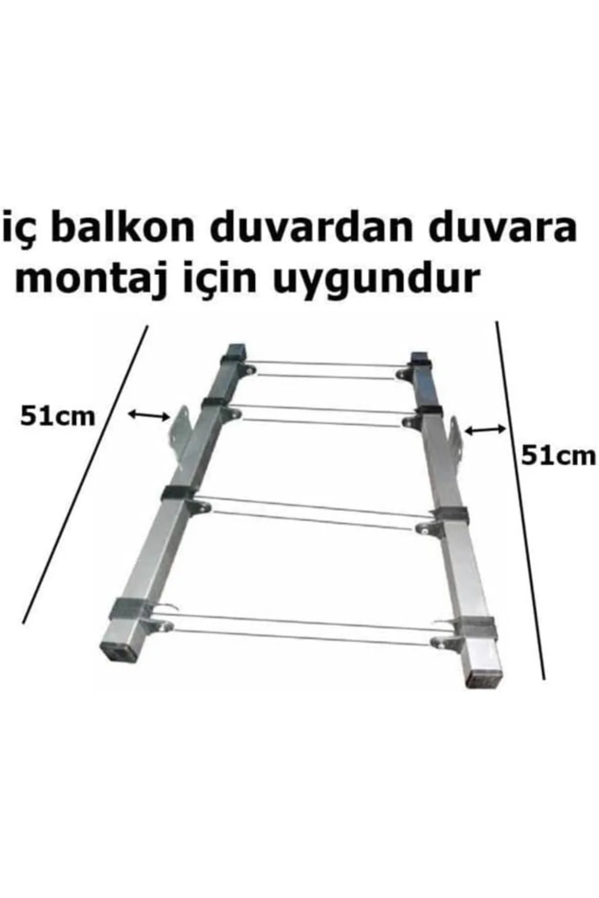 Kurutmalık Duvardan Duvara Ortadan Monte Çamaşır Kurutma Askılığı