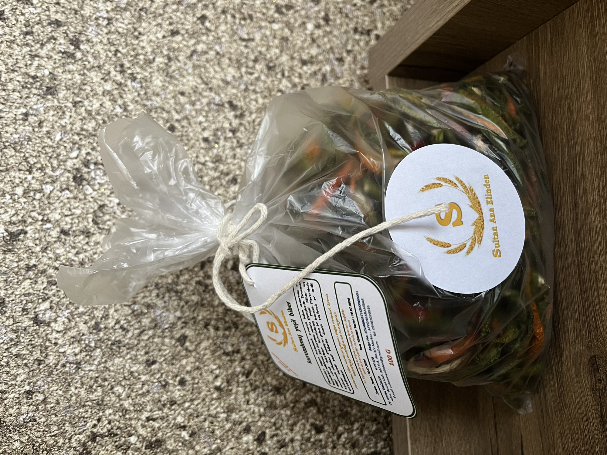 Sultan Ana Elinden Kurutulmuş Yeşil Biber 100G