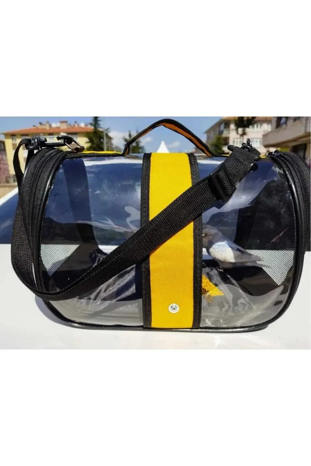 Kuş Taşıma Çantası Suluklu Tünekli 32x22x20 Büyük Boy 1. Kalite,