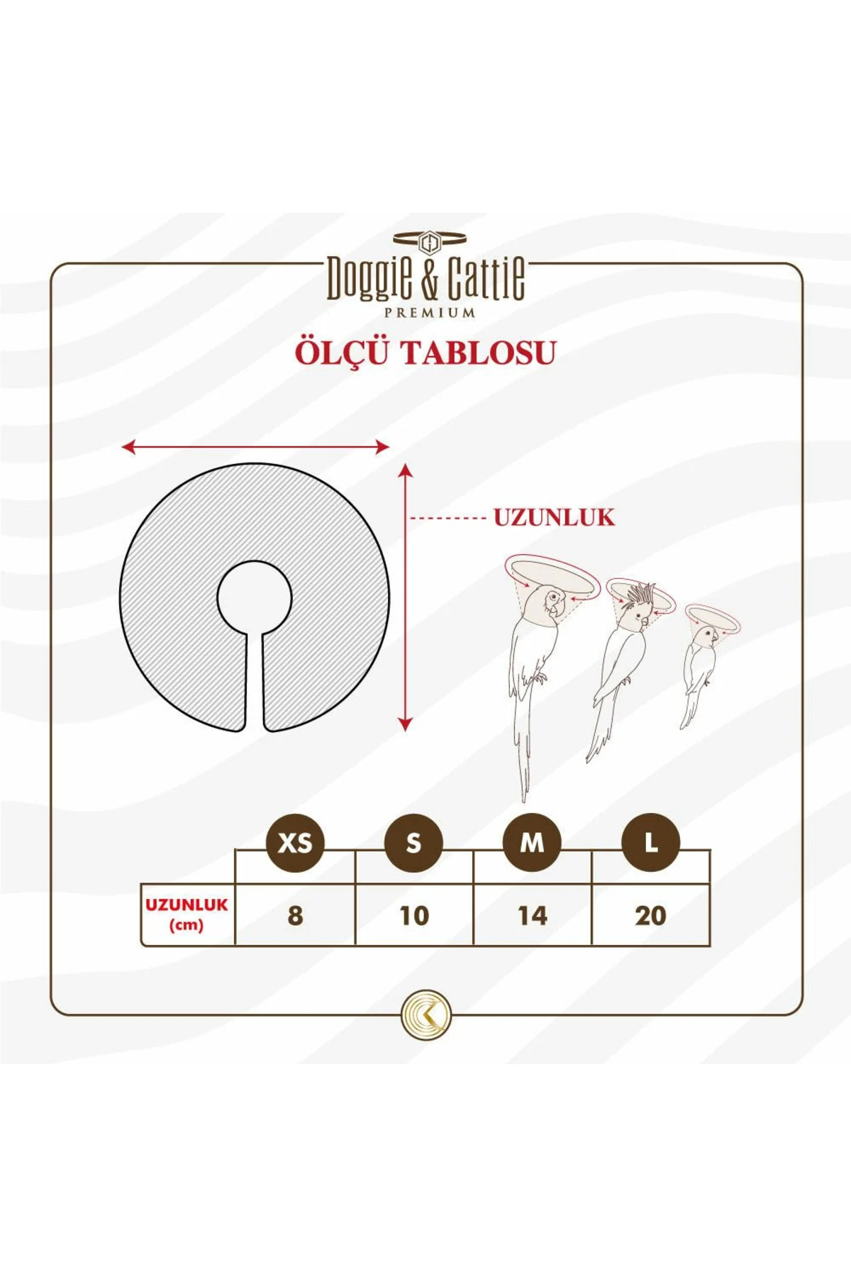 Doggie Kuş Yakalığı M 14 Cm