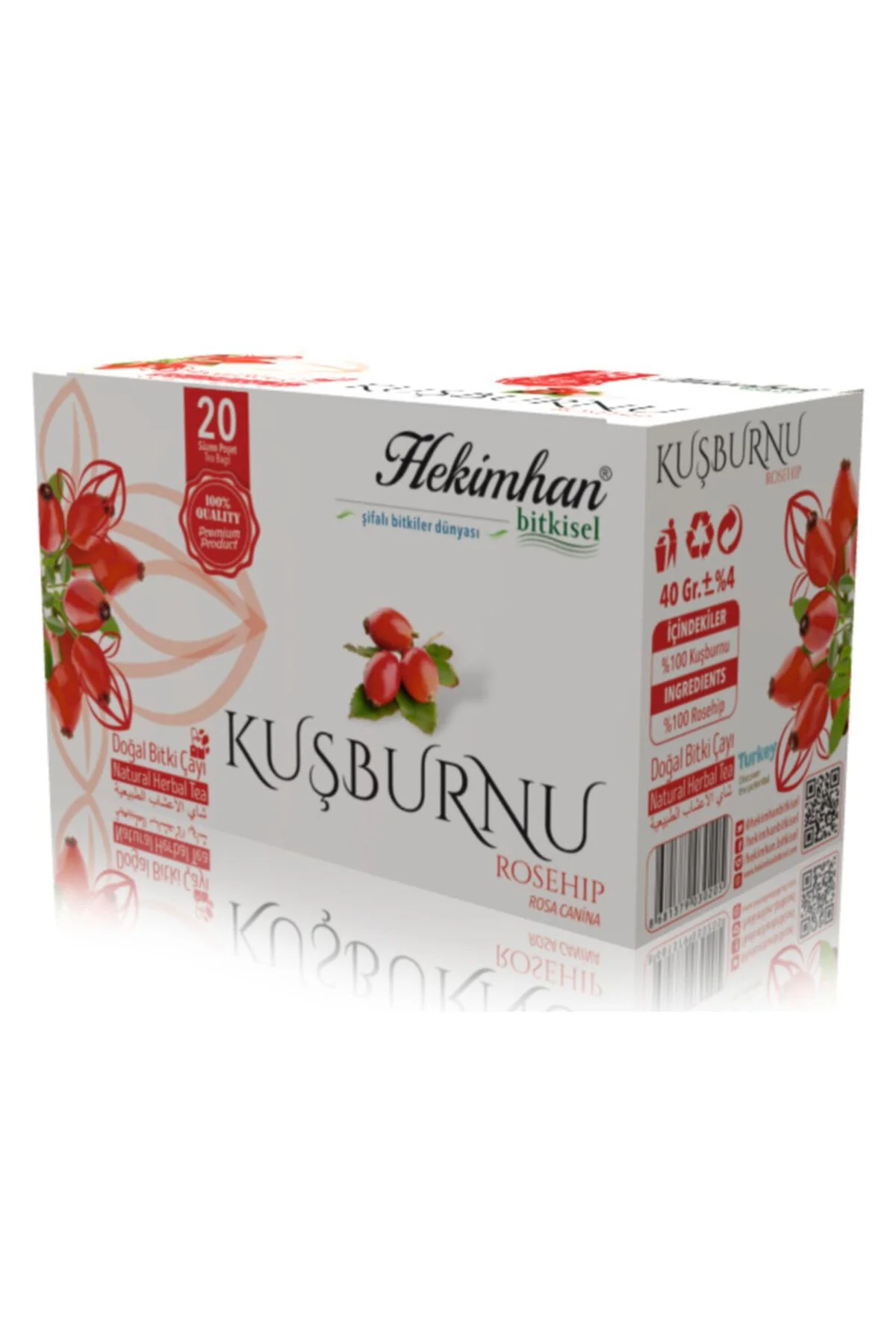 Kuşburnu 20'li Süzen Poşet Çay Sallama Bitki Çay, Demleme Bitki Ç