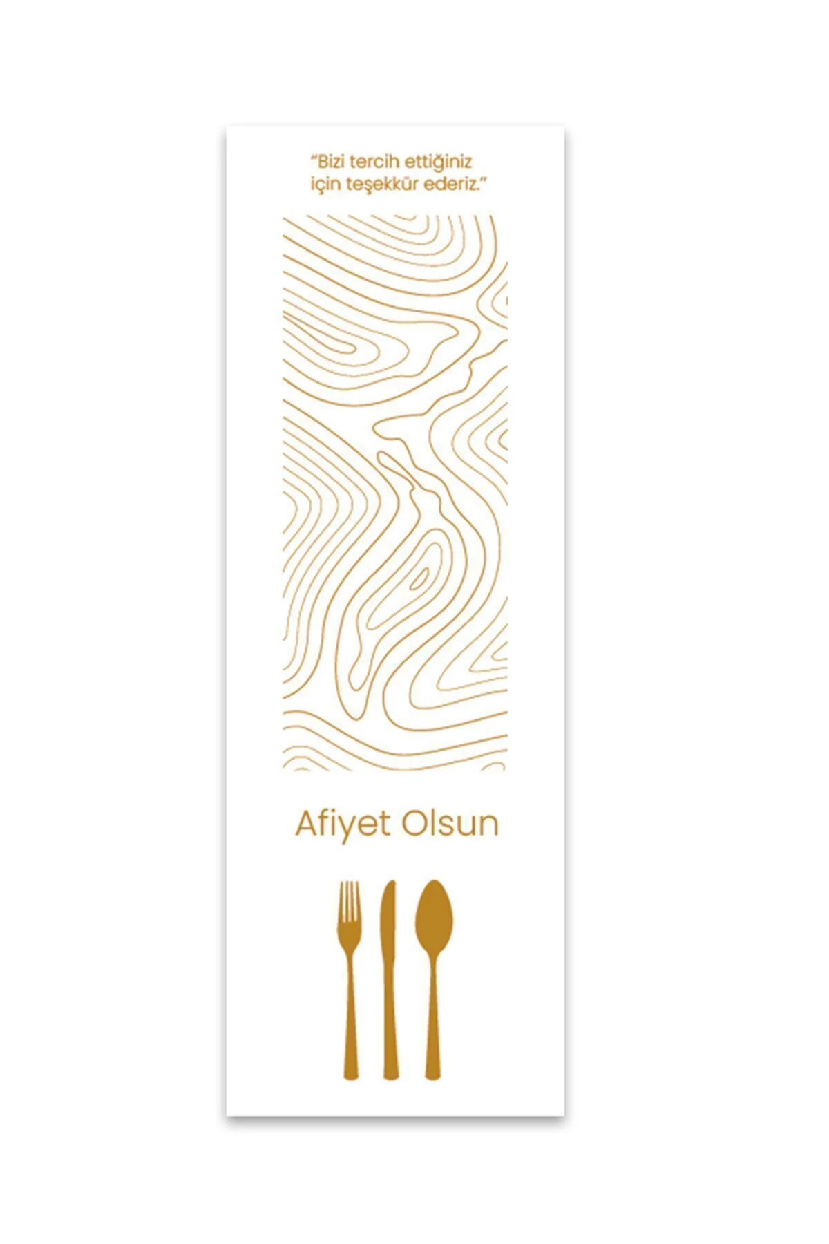 Kuşe Kağıt Çatal Kaşık Bıçak Kılıfı 500 Adet - 8cm X 24cm (PARMAK