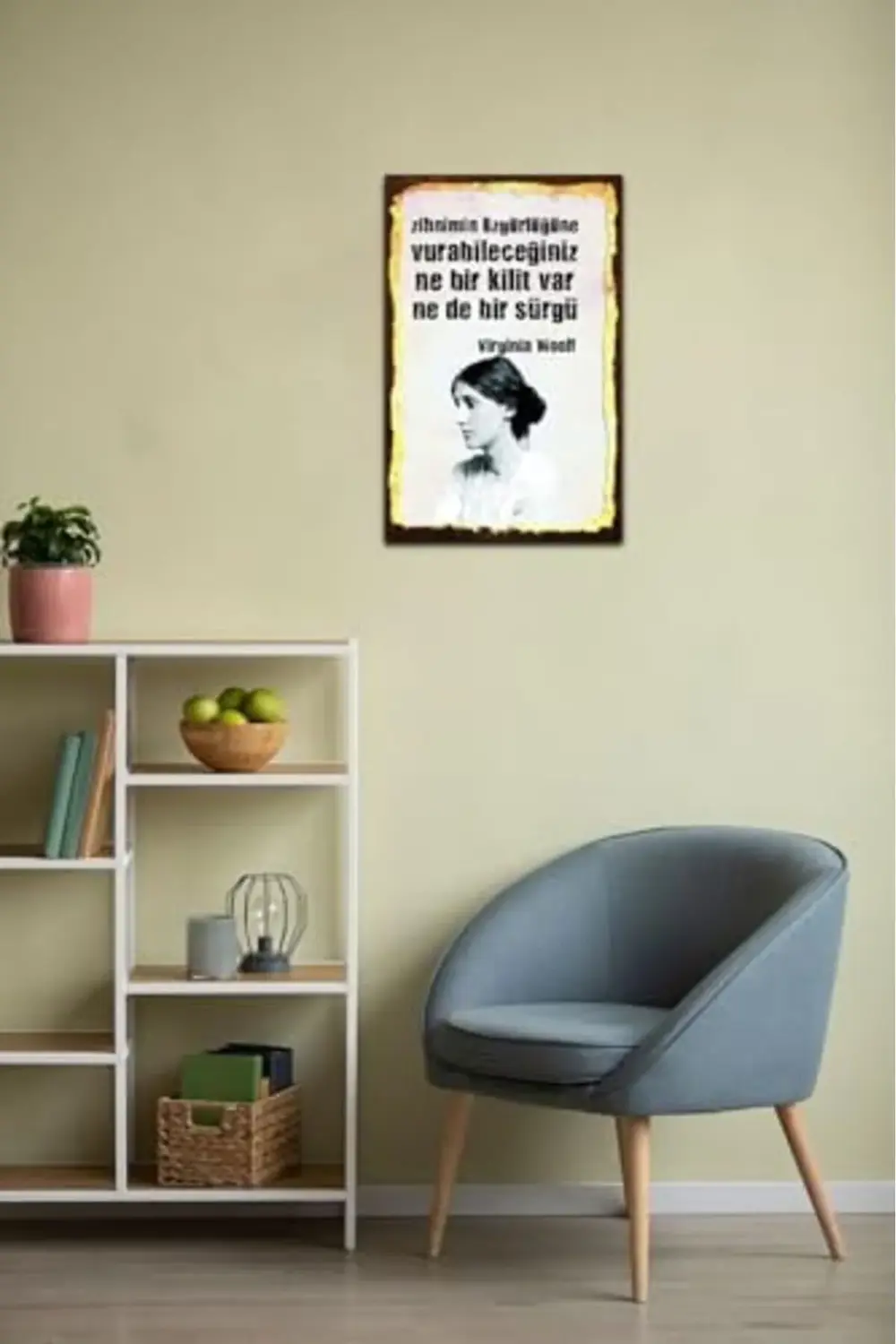 Kuşe Kağıt Duvar Posteri Ne Bir Kilit Var Ne De Bir Sürgü Retro D